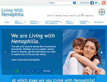 Tablet Screenshot of livingwithhemophilia.ca